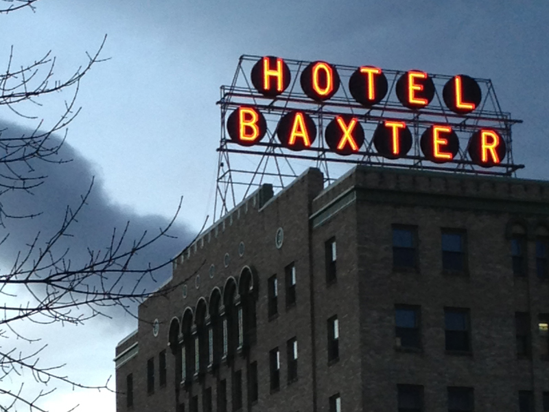 Baxter Hotel Sign