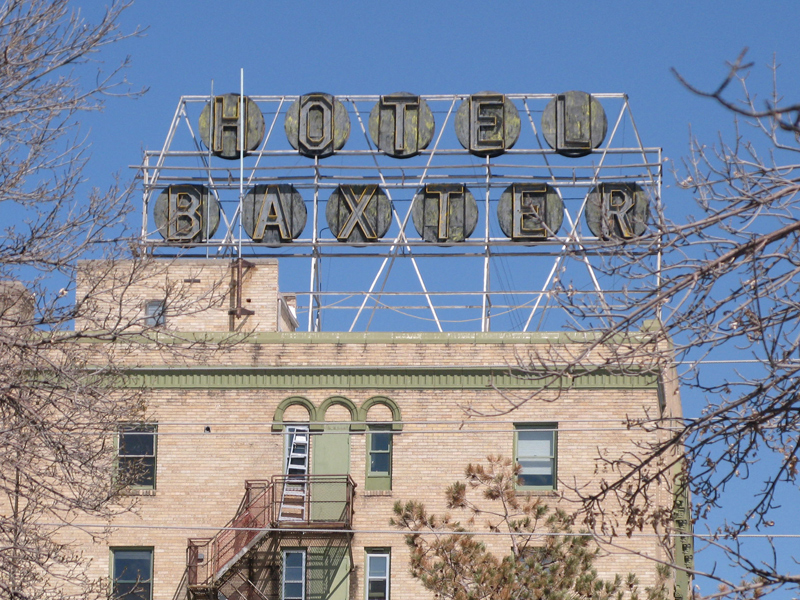 Baxter Hotel Sign